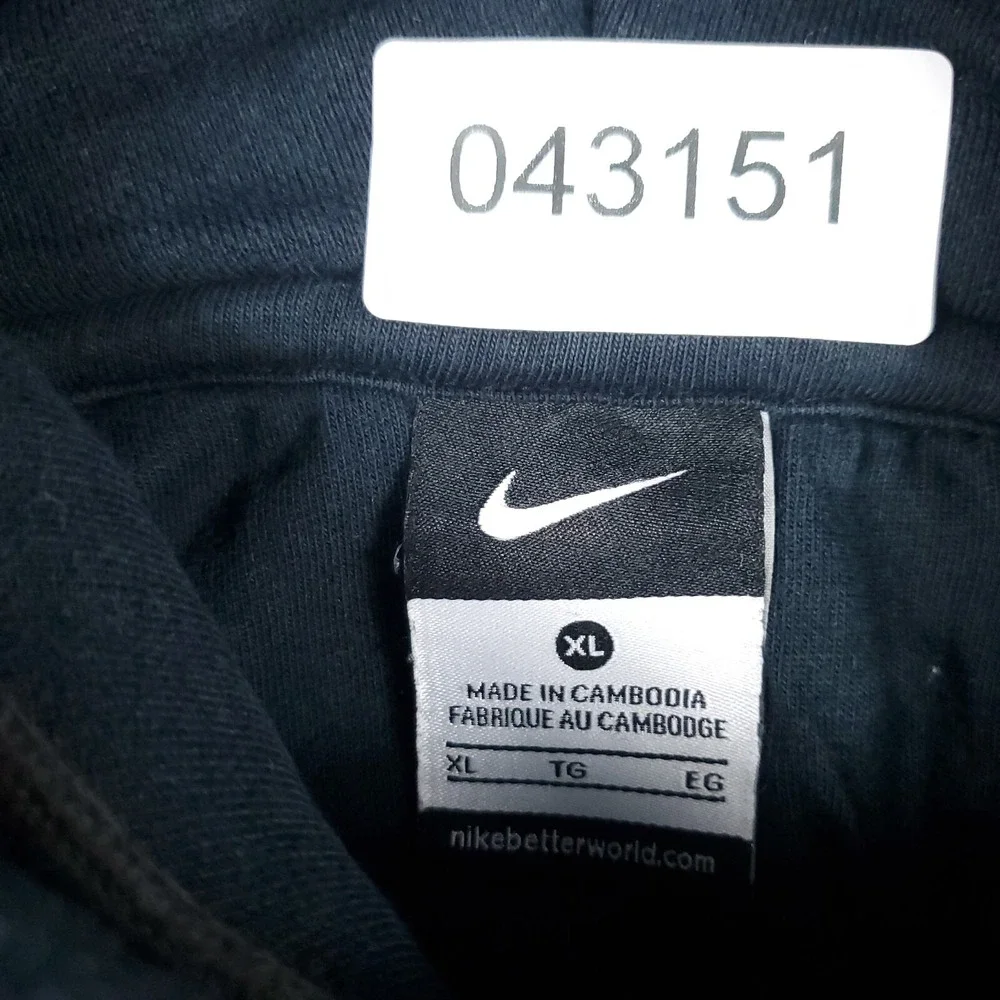 Nike CBF Brasil Sweater Mens XL Black Swoosh Full Zip Hoodie Sweatshirt